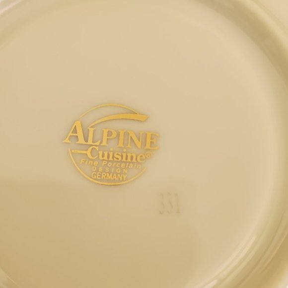 Alpine Cuisine Tea Cups and Saucers Fine Porcelain Germany 12 Pcs Set New - Picture 6 of 10